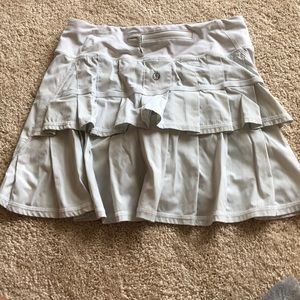 White lululemon ruffle skirt